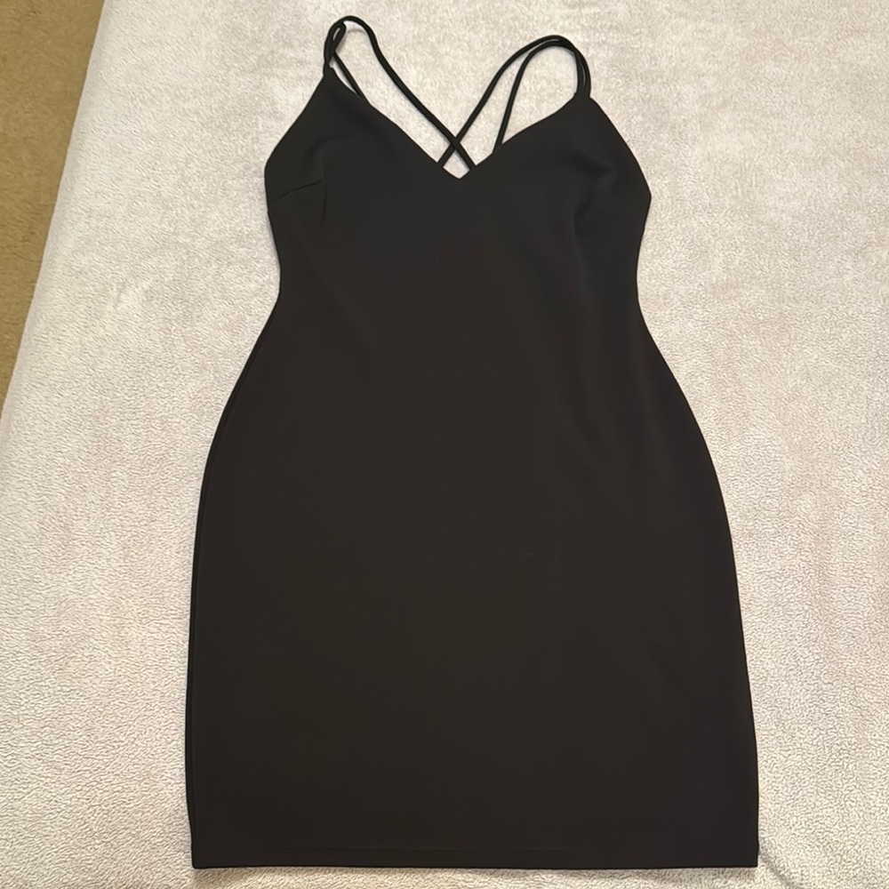 Elegant Black Strappy Dress